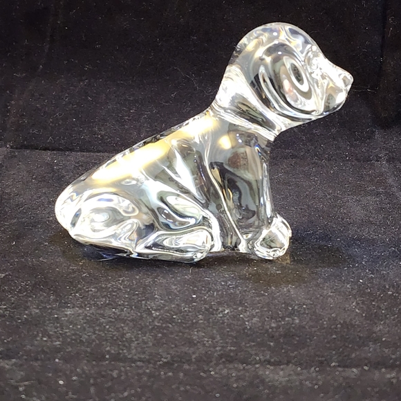 Signed Villeroy & Boch Crystal Dog Figurine Paperweight - Picture 4 of 14